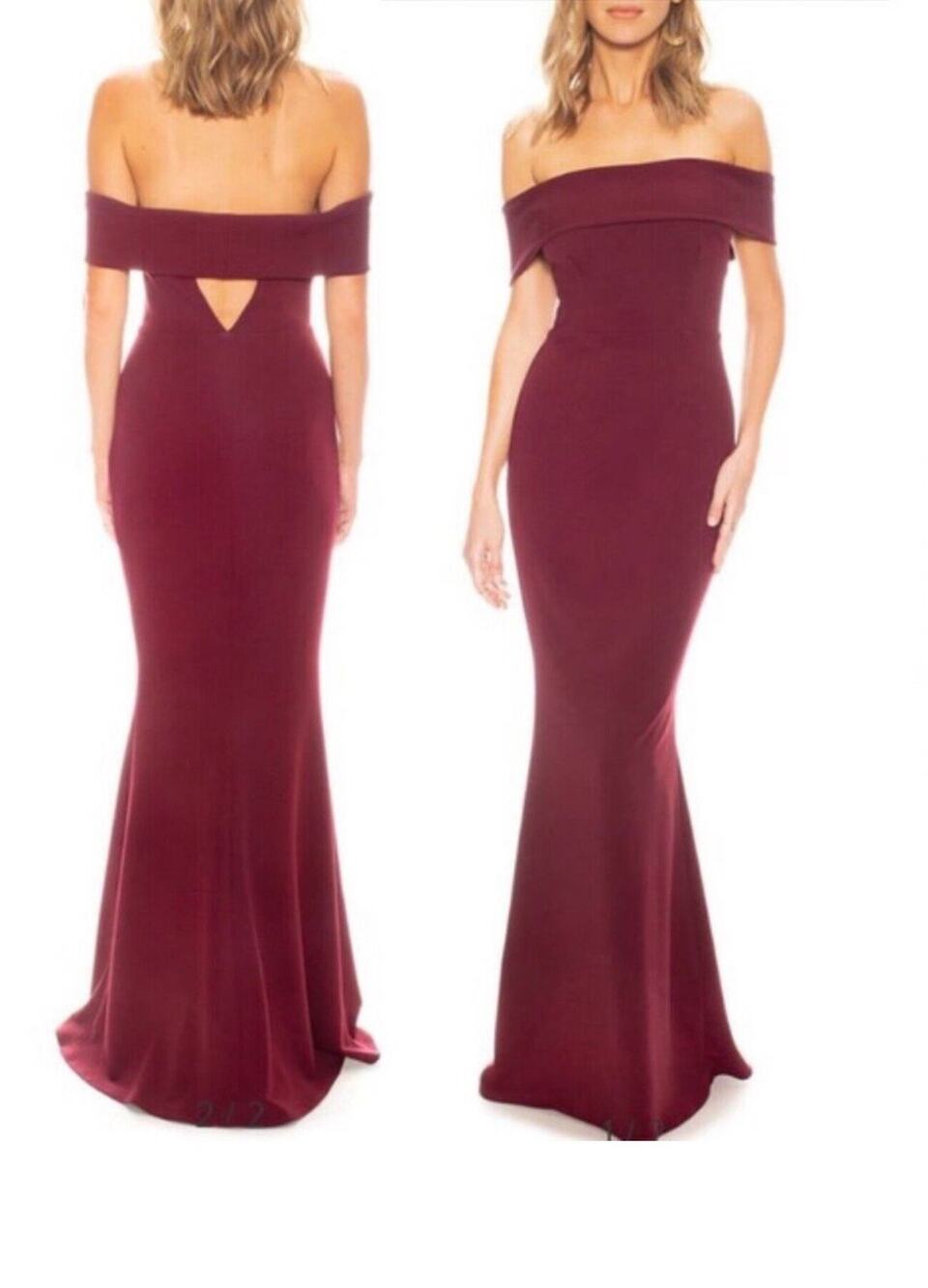 Revolve Katie May Legacy Red Off the Shoulder Cut Out Gown Womens 8 Formal